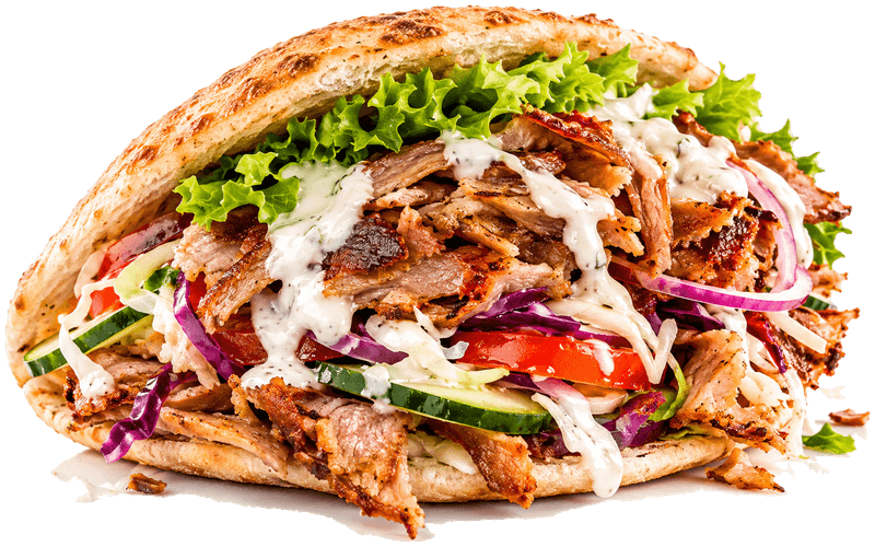 Panino Kebab Maxi nel pane pita tostato